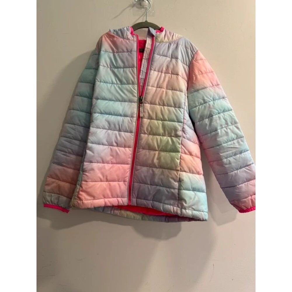 Girls Amazon Essentials Tie-Dye Puffer Jacket-Size L(10)